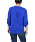 ფოტო #2 პროდუქტის Petite 3/4 Roll Tab Pullover Top