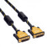 ROLINE GOLD Monitor Cable - DVI (24+1) - Dual Link - M/M 2 m - 2 m - DVI-D - DVI-D - Male - Male - Black - Gold