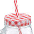Фото #9 товара Бокалы летние с крышкой и соломкой, набор из 4 штук Relaxdays Summer Jar 500 мл