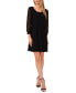 ფოტო #1 პროდუქტის Women's Glitter Sleeve Mixed Media Dress