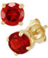 Birthstone Stud Earrings in 14k Gold or 14k White Gold