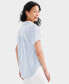 Фото #2 товара Women's Cotton Gauze Short-Sleeve Button Up Shirt, Created for Macy's