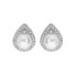 Фото #1 товара Beautiful silver stud earrings with pearls ML05671A