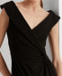 Women's Jersey Off-the-Shoulder Side-Slit Column Gown