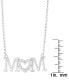 Cubic Zirconia Mom Pendant In Silver Plate
