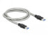 Delock 86775 - 1 m - USB A - USB A - USB 3.2 Gen 1 (3.1 Gen 1) - 5000 Mbit/s - Silver