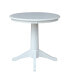 30" Round Top Pedestal Table- 28.9"H