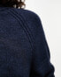 ASOS DESIGN Tall boxy crew neck jumper in navy