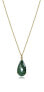 Beautiful gold-plated necklace with malachite Elegant 15111C100-42 (chain, pendant)