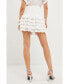 Women's Tiered Ruffle Mini Skirt