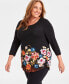 Women's Regal Romance 3/4-Sleeve Top, XS-4X, Created for Macy's