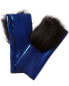 Adrienne Landau Metallic Gloves Women's Blue - фото #1