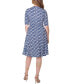 ფოტო #3 პროდუქტის Print Knee Length Elbow Sleeve Dress