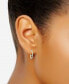 ფოტო #2 პროდუქტის Triple Small Hoop Earrings in Sterling Silver & 18k Gold-Plate, 1", Created for Macy's
