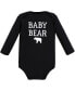 Baby Boys Cotton Long-Sleeve Bodysuits, Buffalo Plaid Bear 3-Pack