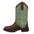 Фото #3 товара Justin Boots Raya Embroidery Square Toe Cowboy Womens Blue, Brown Casual Boots