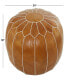 Фото #10 товара 24" x 24" x 18" Leather Moroccan Floral Stitching Pouf