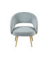 Dinah 26" Open Back Metallic Legs Accent Chair