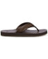 ფოტო #2 პროდუქტის Men's Hullsome Leather Flip-Flop Sandals