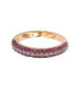 Фото #2 товара Suzy Levian Rose Sterling Silver Micro-Pave Colored Cubic Zirconia Stackable Band Ring