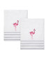 Фото #1 товара Flamingo Ticking Stripe 2-Pc. Hand Towel Set, 16" x 28"