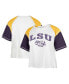 Women's White LSU Tigers Serenity Gia Cropped T-shirt