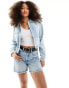 JJXX cropped denim jacket in light wash Helles Jeansblau, XS - EU 34 - фото #1