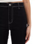 Фото #5 товара DTT Bianca high waisted wide leg disco jeans with heart pocket detail in black