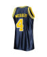 Фото #4 товара Men's Chris Webber Navy Michigan Wolverines 1991-92 Authentic Throwback College Jersey