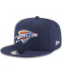 ფოტო #1 პროდუქტის Men's Navy Oklahoma City Thunder Official Team Color 9FIFTY Adjustable Snapback Hat