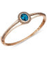 ფოტო #1 პროდუქტის London Blue Topaz (4 ct. t.w.) & Diamond (2-1/4 ct. t.w.) Bangle Bracelet in 14k Rose Gold