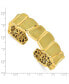 ფოტო #2 პროდუქტის 18k Yellow Gold Solid Textured Cuff Bangle Bracelet