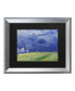Фото #1 товара Vincent Van Gogh Wheatfields Under Thundercloud Matted Framed Art - 27" x 33"