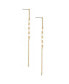 ფოტო #2 პროდუქტის On The Line 18K Gold Plated Linear Earrings