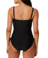 Bar Iii Women's Summer Solids Lace-Up One-Piece Swimsuit Black Size M