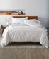 Фото #11 товара 100% Cotton Percale 3pc Duvet Set with Satin Stitching, Full/Queen