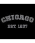 Фото #2 товара Men's Word Art Long Sleeve T-Shirt - Chicago 1837