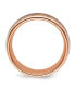 ფოტო #2 პროდუქტის Stainless Steel Rose IP-plated Wood Antler Inlay 8mm Band Ring