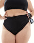 ASOS DESIGN Curve Maya mix and match high leg high waist bikini bottom in black