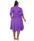 Фото #3 товара Plus Size Carina Donna Flare Dress w/ Pockets
