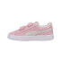 Фото #3 товара Puma Suede Classic Xxi V Logo Slip On Toddler Girls Pink Sneakers Casual Shoes