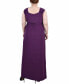 Plus Size Ruched Empire Maxi Dress