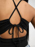 Фото #2 товара Miss Selfridge halter strappy bodysuit in black