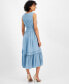 Women's Smocked Sleeveless Tiered Midi Dress