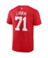 Фото #4 товара Men's Dylan Larkin Red Detroit Red Wings Authentic Stack Captain Name and Number T-shirt