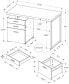 Фото #4 товара Desk with 3 Storage Drawers and Floating Desktop