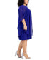 Plus Size Cape-Overlay Sheath Dress