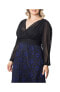 Plus Size Mon Tresor Long Sleeve Lace Evening Gown