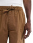 Vans loose cargo shorts in brown Коричневый, M - W40 - фото #5