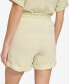 Women's High Rise Gauze Shorts with Rolled Cuff